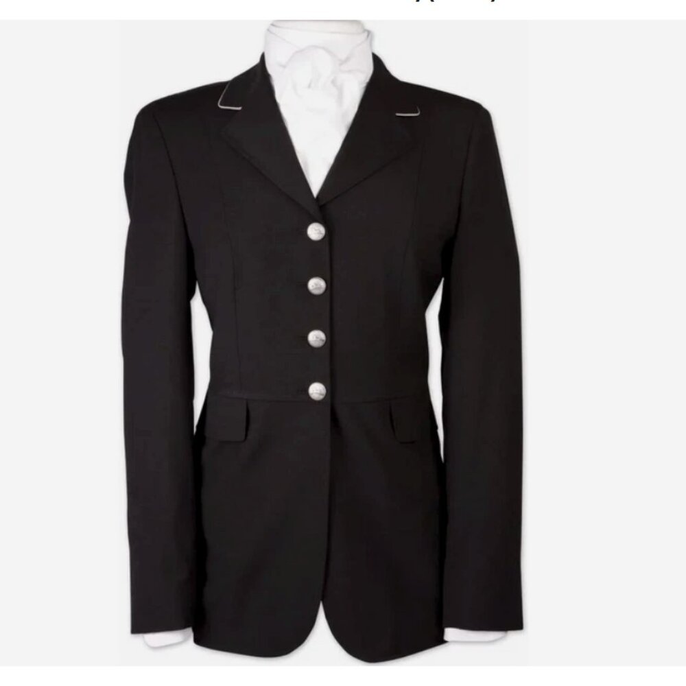 RJ CLASSICS Black Dressage Coat NWT 6 Washable Travers Prestige Show Jacket